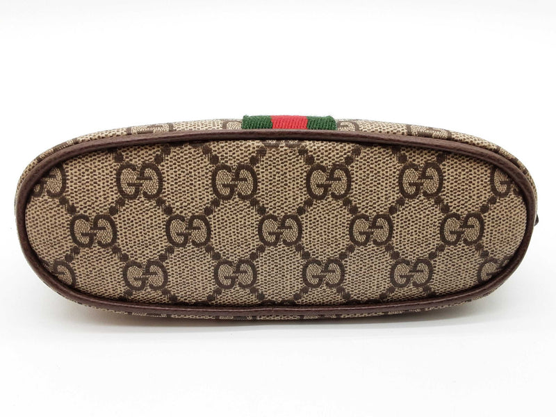 Gucci 625550 Ophidia Gg Supreme Green Red Web Cosmetic Bag Do0325wwxde