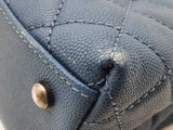Chanel Coco Quilted Blue Caviar Leather Top Handle Crossbody Bag Do0325wwxzde