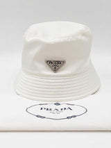 Prada Bucket Hat In White Hat Re-nylon Size M 58cm Fw0925lrzdu