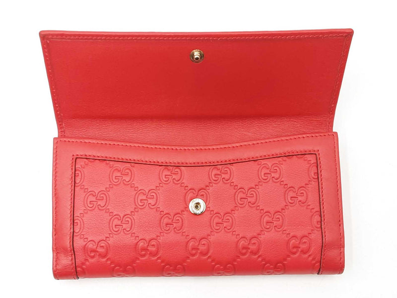 Gucci Gg Guccissima Red Leather Continental Long Wallet Fw0625orzdu