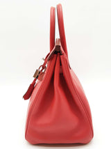 Hermes Birkin 25 Rouge Tomate Red Box Calf Palladium Handbag Do0925lxzxzde