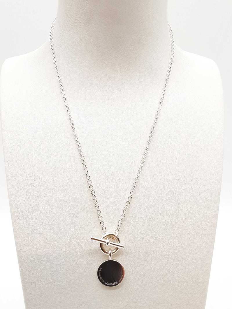 Hermes Amulettes Ex- Libris 0.925 Silver 16.1g Pendant Chain 16 In Do0525owxde