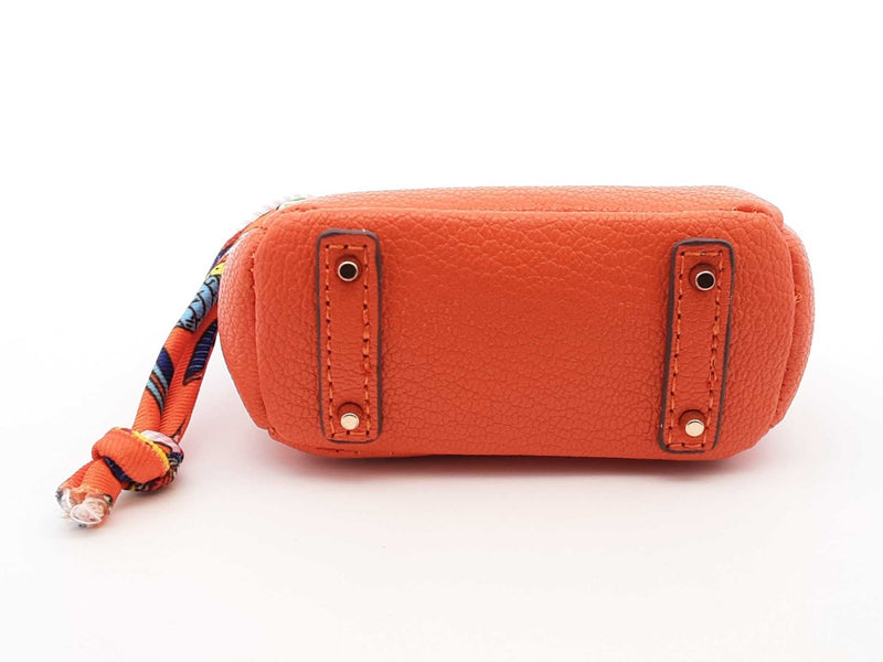 Mini Exquisite Bag Charm In Orange Fw0825idu