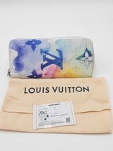 Louis Vuitton Watercolor Monogram Vertical Zippy Wallet Eb0626owxdu