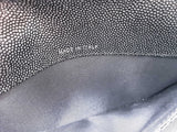 Chanel Gusset Dark Gray Metallic Quilted Caviar Leather Flap Wallet Do0425erxde