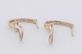 0.24cttw Diamond Stud Omega Back Earrings 10k Yellow Gold 1.7 Grams Eb0226llxsa