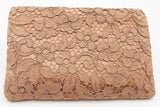 Dolce & Gabbana Floral Lace Overlay Satin Clutch Eb0826rxsa