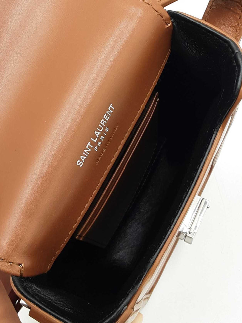 Yves Saint Laurent Mini Solferino Satchel In Brown Leather Fw0925exzdu