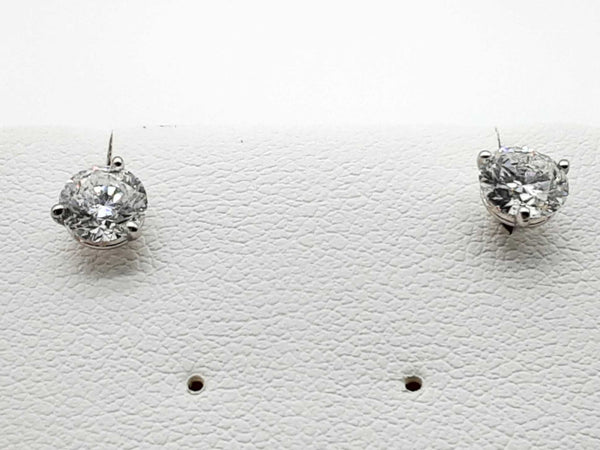 1.43 Ctw Diamonds 14k White Gold 0.8g Stud Earrings Do0225lwxzde