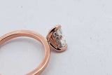 0.69cttw Trillion Cut Diamond Ring In 18k Rose Gold 2.7 Grams Size 4 Eb0826irxsa