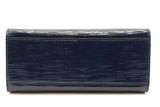 Tory Burch Britten Navy Blue Textured Patent Leather Top Handle Bag Eb0826lxzde