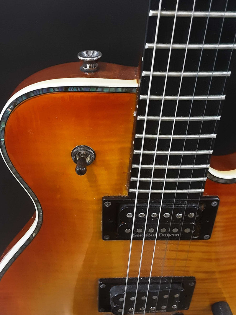 Parker Pm-20 Pro 2006-2009 Electric Guitar Flame Honey Burst Ebwxzsa