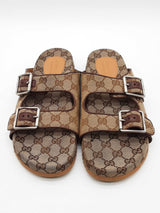 Gucci Gg Monogram Canvas Slides Gucci Size 8 Eb0626wxde