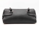 Salvatore Ferragamo Gancini Shoulder Bag In Black Leather Fw0925lordu
