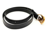 Gucci Gg Black Marmont Thin Leather Belt Size 75/30 Do1124lrxde