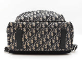 Christian Dior Rider Backpack In Dior Oblique Jacquard & Black Leather Fw00726irzdu