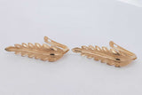 14k Yellow Gold Leaf Stud Earrings 3.8 Grams Eb0826pxzsa