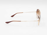 Ray-ban Aviator Large Gold-tone Sunglasses With Brown Gradient Lenses Fw0626rzdu