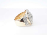 1.32 Cttw Diamond & 14k Yellow Gold Cluster Ring 14.4 Gram Size 9.5 Fw0926lorzdu
