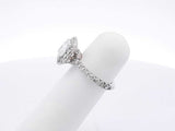 2.46 Cttw Diamond & Platinum Halo Ring With Cert. 6.7 Grams Size 4 Fw0725pxzxdu