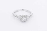 0.54cttw Diamond Ring In 14k White Gold 3.6 Grams Size 6.5 Eb0725pxzsa
