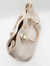 Prada Vitello Daino Tote Bag In White Leather Fw0126rzxdu