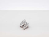 0.59 Cttw Diamond & 10k White Gold Swirl Pendant 1.7 Grams Fw0126lsrdu