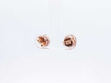 Morganite & Diamond Halo Stud Earrings In 14k Rose Gold 1.7 Grams Fw0326lordu