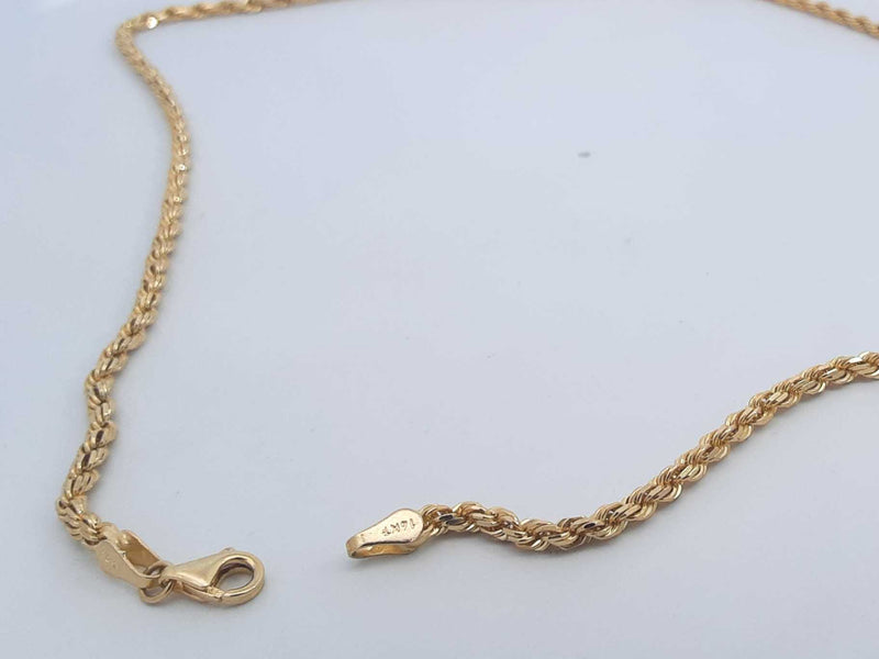 14k Yellow Gold 12.6 Grams Rope Chain 20 Inches Aa0825ixzsa