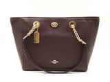 Coach Turnlock Chain Tote In Oxblood Pebbled Leather Fw0626ordu