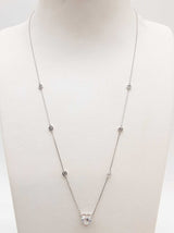 1.20 Cttw Lab Grown Diamonds 14k White Gold 2.1g Necklace 18 In Do1225rrxde