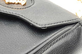 Versace La Medusa Black Leather Top Handle Bag Eb0826pxzde