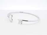 Tiffany & Co. Heart Key Bangle Bracelet In 18k White Gold 6.7 Grams 6 Inch Fw0926crxdu