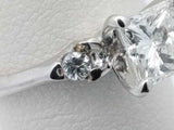 0.54cttw Diamond Ring In 18k White Gold 2.4 Grams Size 4.25 Eb1026orxsa