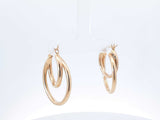14k Yellow Gold Double Hoop Earrings 4.7 Grams Fw0826pxzdu