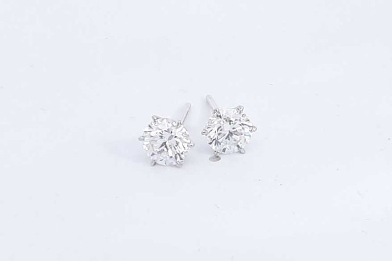 Approx. 2ctw Diamond Stud Earrings In 14k White Gold 2.1 Grams Eb0724orxzsa