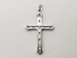 0.11 Cttw Natural Diamonds Platinum 2.3g Cross Pendant Do0226ixde