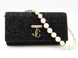 Jimmy Choo Black Glitter Bohemia Shoulder Bag Sd0626ozxde