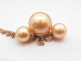 South Sea Pearl Lariat Necklace In 18k Yellow Gold 7.2 Grams 18 Inch Fw0426prrdu