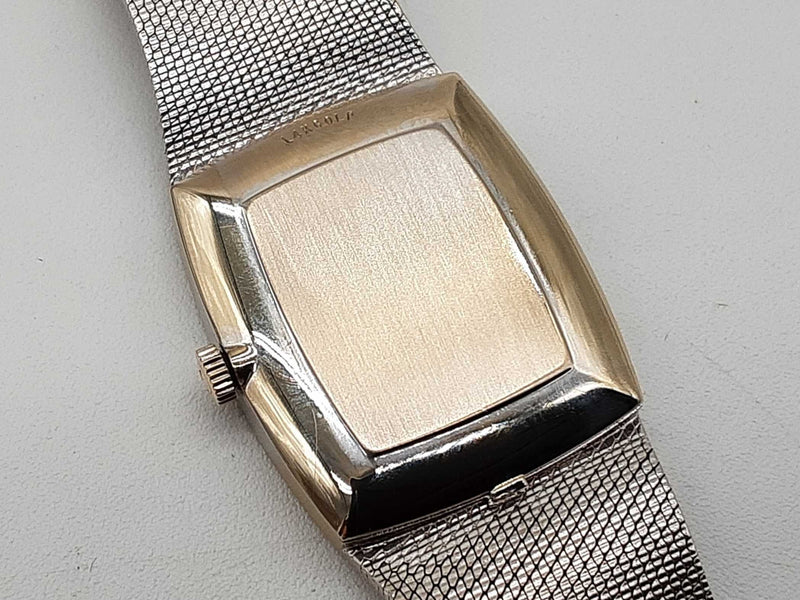 Omega 29 14k White Gold Diamond Dial Mesh Band Quartz Watch Do0725oxzxde