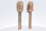 14k Yellow Gold Waterfall Tassel Omega Back Earrings 10.7 Grams Eb0426cxzsa