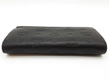 Mcm Black Embossed Logo Leather Continental Trifold Wallet Do0825crde