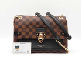 Louis Vuitton Vavin Pm Bag In Damier Ebene Coated Canvas & Black Leather Fw0726czxdu