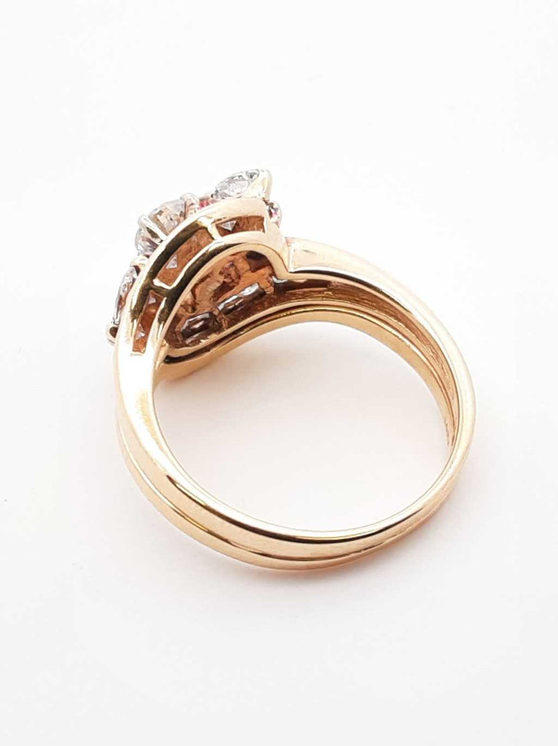 1.67 Cttw Diamond & 14k Yellow Gold Bridal Set 4.6 Grams Size 5.5 Fw0825lwrxdu