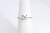 0.70ctw Princes Cut Diamond Ring 14k White Gold 2.3 Grams Size 5.25 Eb1025wwxsa