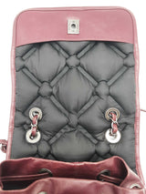 Chanel Chesterfield Burgundy Red Puffy Quilted Leather Backpack Do0625oxzxde