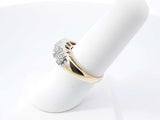0.27 Cttw Diamond & 10k Yellow Gold Multi Row Cocktail Ring 3.6 Grams Size 7 Fw0726pxzdu