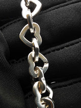 Tiffany & Co. Two-tone Heart Link Bracelet In Sterling Silver & 18k Yellow Gold 34.8 Grams 7.5 Inch Fw0726lrzdu