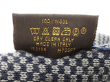 Louis Vuitton Signature Logo Navy Blue Gray Wool Beanie Do1025lxzde