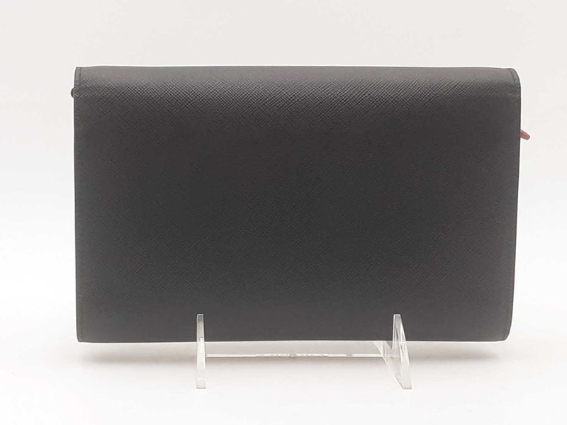 Prada Saffiano Clutch And Crossbody Bag Black Aa0825wzxsa